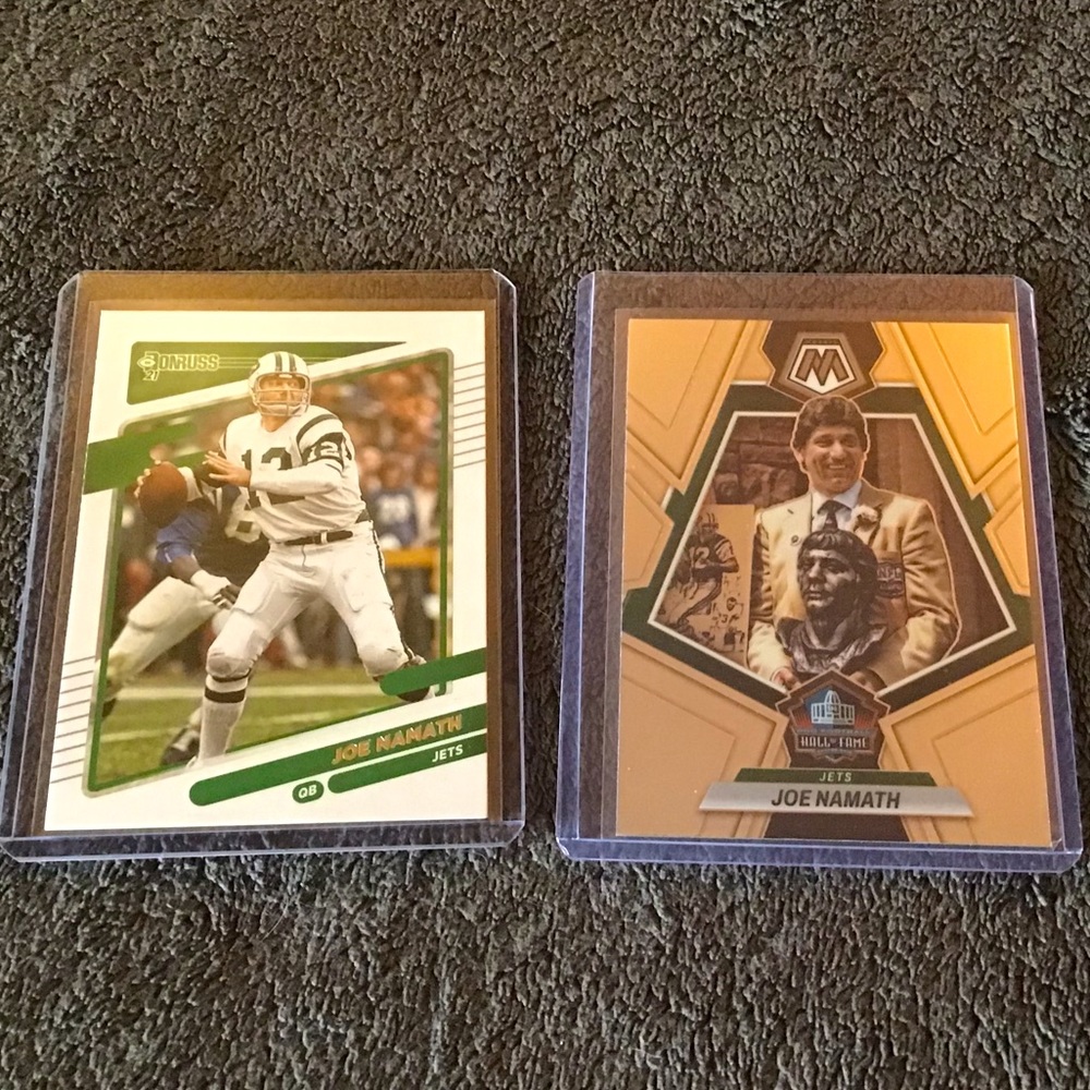 Joe Namath 2023 Panini Mosaic-2021 Panini Donruss Football